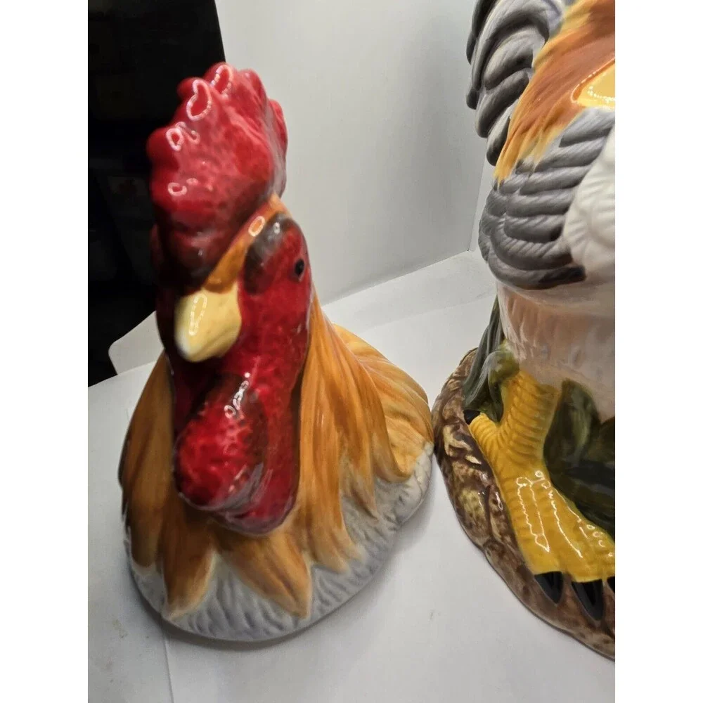 Vintage Jeffrey Banks David's Cookies Rooster Cookie Jar Canister